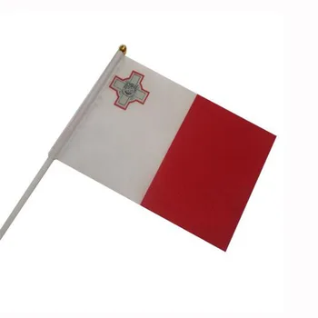 14*21 CM Malta Bandeira Nacional de Mão Pequena Faixa 100PCS/MONTE