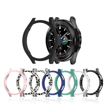 Watch4 Caso de disco Rígido de PC Oco Moldura Capa de Proteção Para Samsung Galaxy Watch 4 Clássico 46mm 42mm 44mm 40mm SmartWatch Shell Fundas