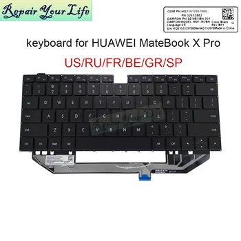 NÓS RU espanhol francês AZERTY Teclado russo para HUAWEI MateBook X Pro MACHD-WFE9 WFE98 WXX9 MACHC-WAH9LP WAE9LP FR GR de SER SP ES