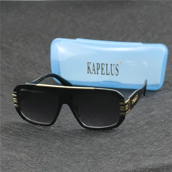 KAPELUS Óculos de sol da marca em metal Novo óculos de sol Quadrado grande cara de óculos de sol UV 400 óculos de proteção