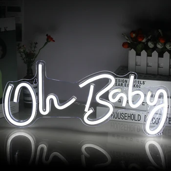 Wanxing Oh Baby, Sinal de Néon Personalizado de Luz LED Flex verniz Acrílico Partido Loja Casamento do Quarto Festival Varanda Arte de Decoração de Parede