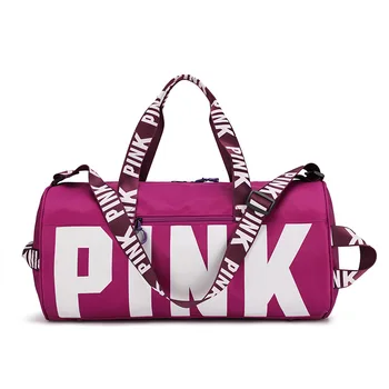 Designer de Mulheres cor-de-Rosa Bolsa de Viagem Feminina Fitness Formação Duffle Bag para Viagem de Grande Capacidade, Impermeável Ginásio de Esporte Sacola