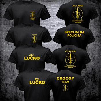 ATJ LUCKO croata Terrorismo Unidade Especial de Força Crocop T-shirt dos homens presente casual t-shirt tamanho EUA