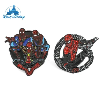 Disney super-Herói da Marvel homem-Aranha Broche de Metal da forma Esmalte Pin de Lapela Para Roupas, Decoração Vingadores Crachá de Presentes para os Fãs