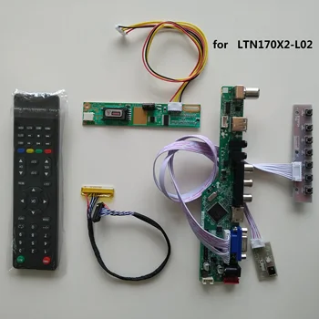 TV compatível com HDMI AV VGA USB RF LCD LED Controlador Kit da Placa de cartão de DIY Para o 17.0