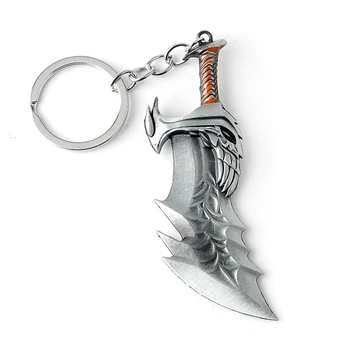 Novo Deus da Guerra 4 Kratos Espada, Machado de Chaveiro Pingente de chaveiro, jóias, homens e mulheres, chave do carro cadeia de Acessórios