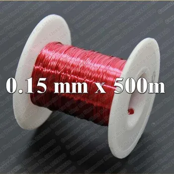 500 m 0,15 mm vermelho novo poliuretano fio de cobre esmaltado de QA-1-155 fio de cobre 0,15 x 500 metros/pc