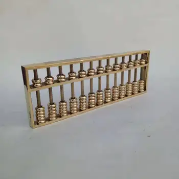 Colecionáveis Chinês Bronze suan pan esculpida Abacus-Calculadora Decoração Artesanato