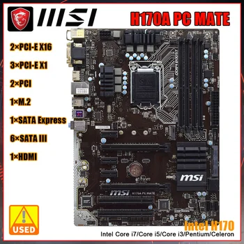 MSI H170A PC COMPANHEIRO de placa-Mãe com processador Intel H170 Chipset LGA1151 Socket Suporta Intel 14nm processador Core i7, i5, i3 Pentium Celeron