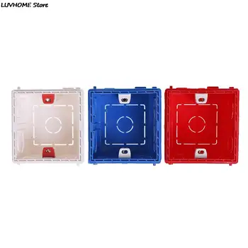 Atlectric Ajustável De Montagem Da Caixa De Junção Interna Cassete 86 Tipo De Tomada Interruptor Vermelho Branco Azul Fiação De Volta Caixa