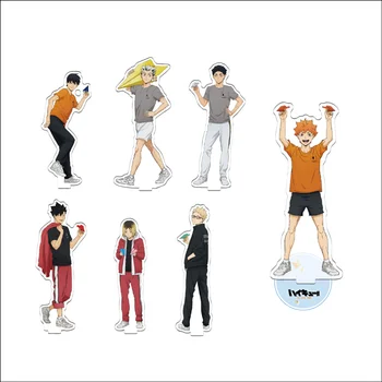 1 Pcs Novos Japão Anime Haikyuu Voleibol Menino Acrílico Stand Figura Hinata Kageyama Tsukishima Sugawara Modelo De Placa Titular Brinquedos