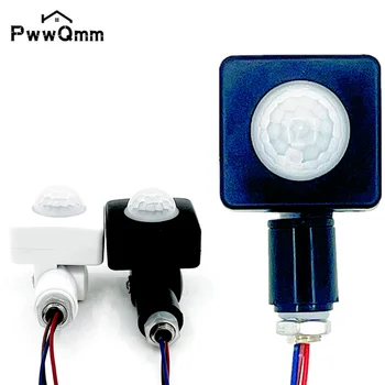 C.A. 85-265V IP54 Sensor de Movimento de PIR Exterior Interior Infravermelho Interruptor de Luz Com Luz de LED Sensível ao Atraso de Tempo de Iluminação Home Home