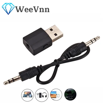WeeVnn sem Fio USB Bluetooth5.0 Transmissor Receptor Mini de 3,5 mm AUX de Música Estéreo Adaptador para Carro Rádio TV do dente-Azul do Fone de ouvido