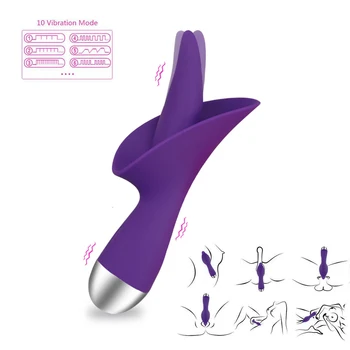 10 Modos de Silicone Vibrador de Língua Vibrador no Clitóris Vagina Estimulador de Brinquedo do Sexo Para Mulheres de Vibração Boquete Língua Sexo-brinquedos de Sex Shop