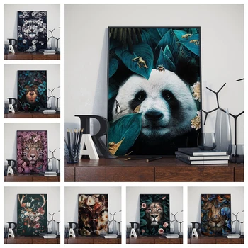 DIY 5D Diamante Pintura Panda Tige Leão Veado Estilo Nórdico Completo Quadrado/Redondo Diamante Bordado de Ponto de Cruz Mosaico de Decoração de quarto