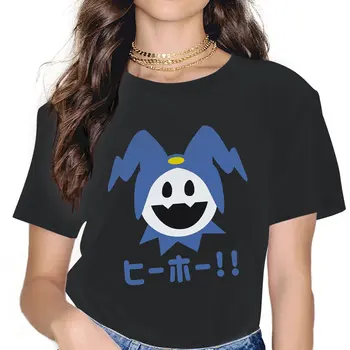 Engraçado Jack Frost, Shin Megami Tensei Persona SMT Clássica T-Shirt para as Mulheres Gola Redonda T-Shirts Persona Jogo da Série de Manga Curta
