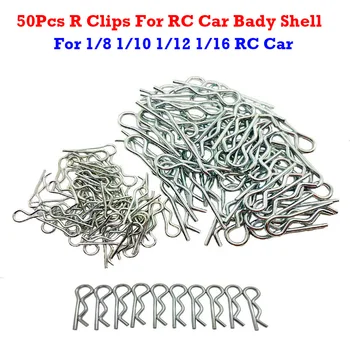 50Pcs R Clipes de Carro RC Corpo Shell Coluna Clipe Pin Habitação Trava de R Fivelas para 1/10 1/12 1/14 1/16 1/18 RC Peças do Carro