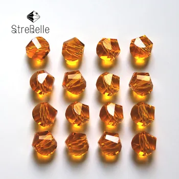 StreBelle AAA 8mm Irregular de Torção de Forma Áustria Facetado de Cristal de Vidro Solto Espaçador bolinhas para Fazer Jóias 50pcs