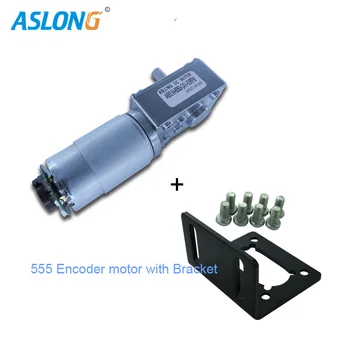 A58SW-555B12V Auto-lock Mini DC Worm redutor do Sensor Hall codificador redução dc minhoca de Metal da caixa de velocidades do motor encoder 24v 12 para 470rpm