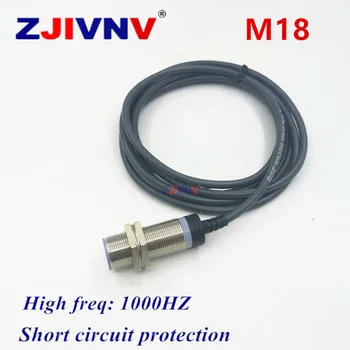 M18 Alta Frequência de 1KHZ Flush Tipo de Proximidade Metal Indutivo Interruptor do Sensor PNP/NPN na/NF, com Proteção contra Curto-Circuito