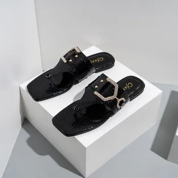 Retorna livre 2022 Flip-Flops Televisão de Mulheres Sandálias de Slides Moda Strass Fivela do Cinto Televisão Chinelos de quarto da Senhora Sapatos Casuais
