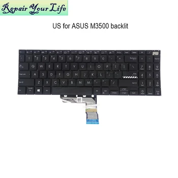 Laptop de US Teclado Retroiluminado para ASUS Vivobook Pro M3500 M3500Q M3500QC M3500QA inglês luz de fundo substituição de teclados 560VUS00