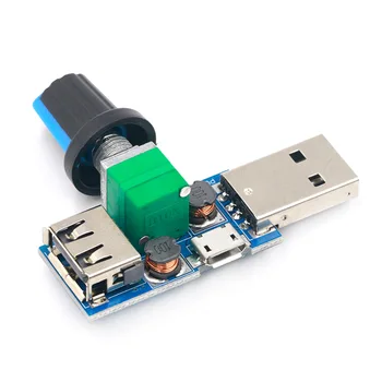 Mini Ventilador USB Governador de Velocidade de Vento E de Volume de Ar, Regulador de Dissipação de Calor Mudo DC 5V USB Controlador de Velocidade do Ventilador do Módulo de