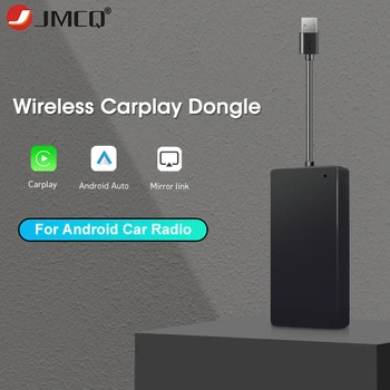 JMCQ sem Fios Carplay Dongle com Fio Android Auto Suporte a USB Montar Multimédia Player Bluetooth Mirrorlink Netflix, YouTube para IOS