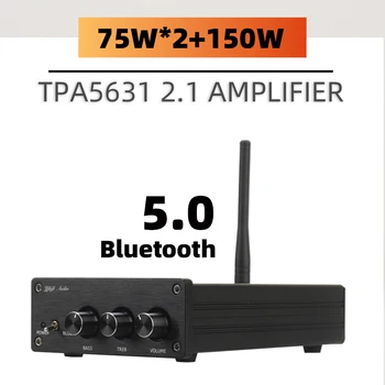 HIFIDIY 2.1 Subwoofer Amplificador de alto-Falante TPA5631 de Áudio 75W*2+150W Sub AMP produto Acabado máquina Independente Bluetooth 4.2 5.0