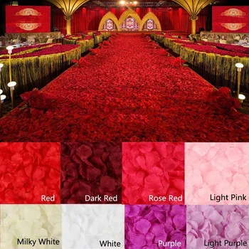 100/500/1000pcs Colorido Amor Romântico Quente de Seda Rosa Artificial Pétalas Festa de Casamento de Flor, Favorece a Decoração de Rosas Suprimentos